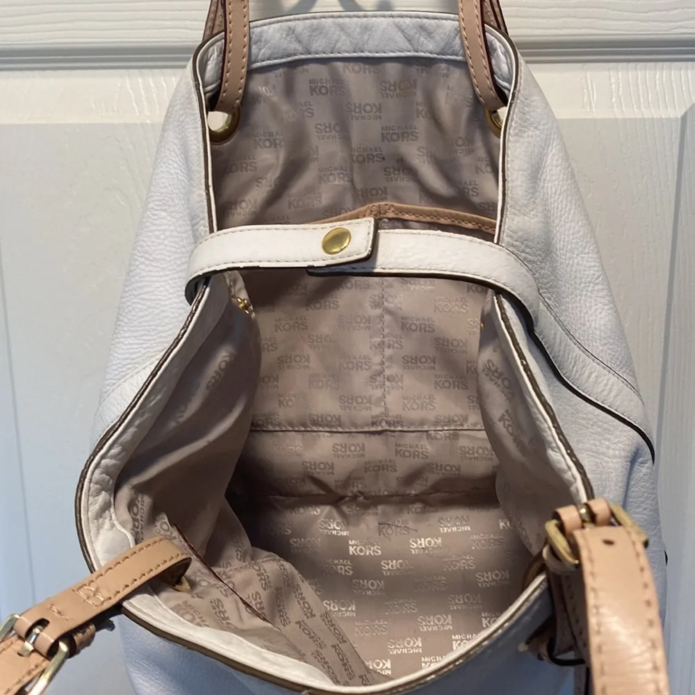 Michael Kors Off White Pebble Leather Tote Bag